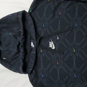 Nike geometric swoosh hoodie hooded sweatshirt men's small